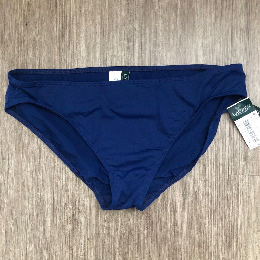 Lauren Ralph Lauren Blue Hipster Bikini Bottom